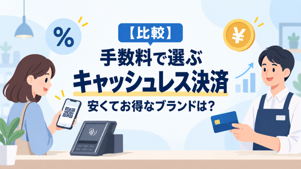 【比較】手数料で選ぶキャッシュレス決済・安くてお得なブランドは？